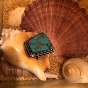 Vintage Handmade 925 Silver Turquoise Ring